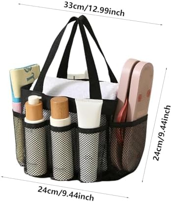 Portable Mesh Shower Bag - Large Capacity for Travel and Camping