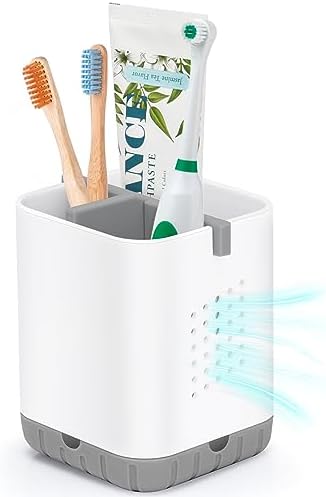 Boperzi Toothbrush Holder with Drain and 3 Slots