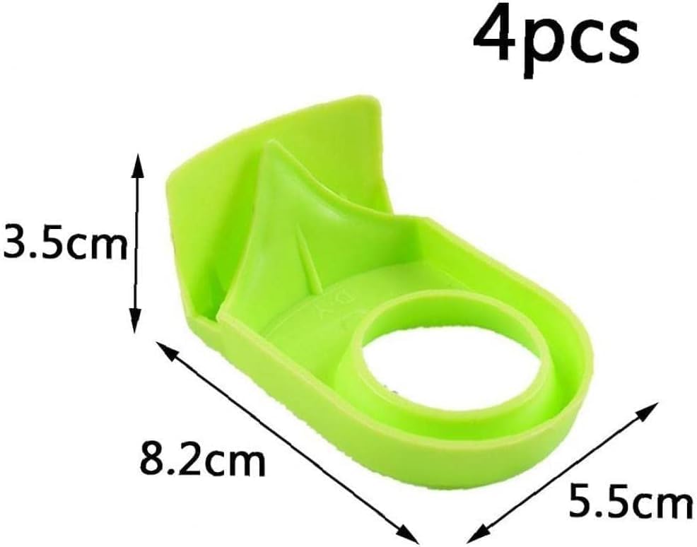 4pcs Green ABS Wine Glass Clips for Bathroom and Kitchen Use