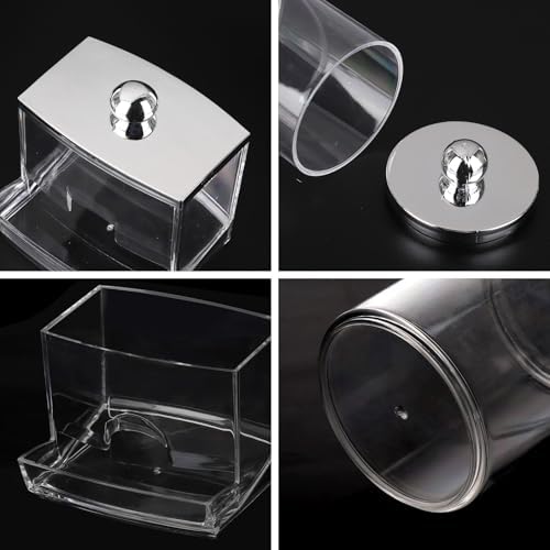 Tbestmax 2 Pack Qtip Holder - Durable Storage Canisters