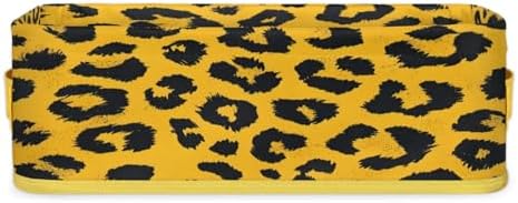 Snatocys Leopard Print Toilet Paper Basket with Handles