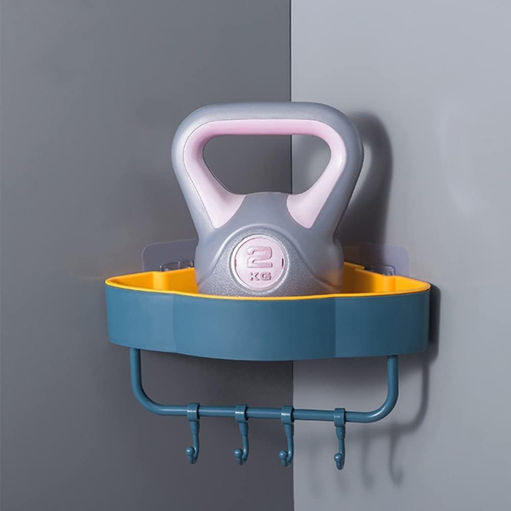 Corner Shower Caddy with Hooks and Shelves Pink