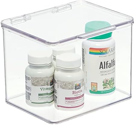 mDesign Clear Plastic Storage Canisters 8 Pack