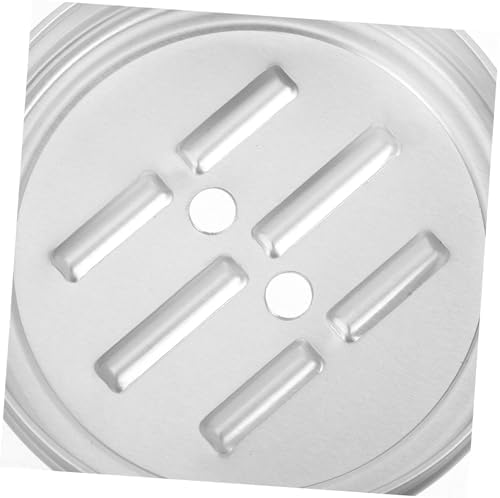 Cabilock 2pcs Portable Round Aluminum Soap Dish Leakproof Travel Holder 1