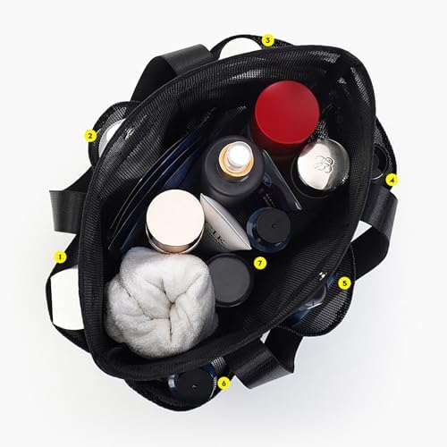 Portable Mesh Shower Caddy with 8 Deep Pockets 1