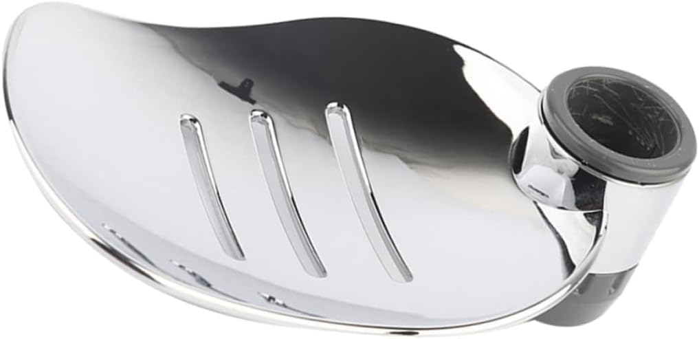 Luxshiny 2pcs Silver Soap Dish with Drainage