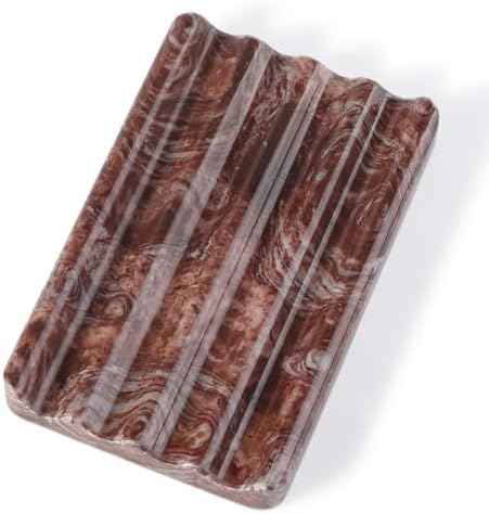 Koville Red Marble Soap Dish for Shower and Bathroom