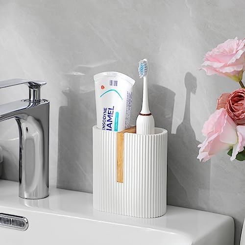 Rejomiik Resin Toothbrush Holder with Marble Design
