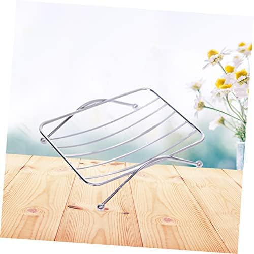 1pc Stainless Steel Soap Holder Wall Mount Square Dish for Bathroom Kitchen