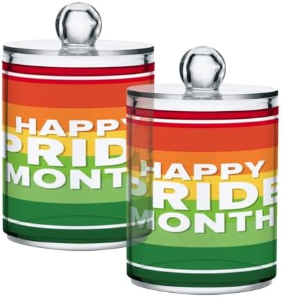Qilmy Colorful Pride Qtip Holder 2 Pack