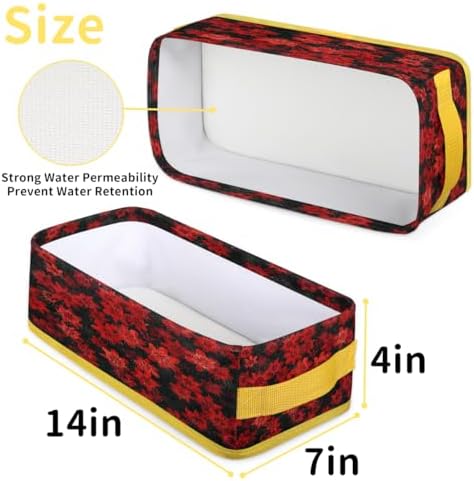 Flower Red Toilet Paper Baskets for Bathroom Storage