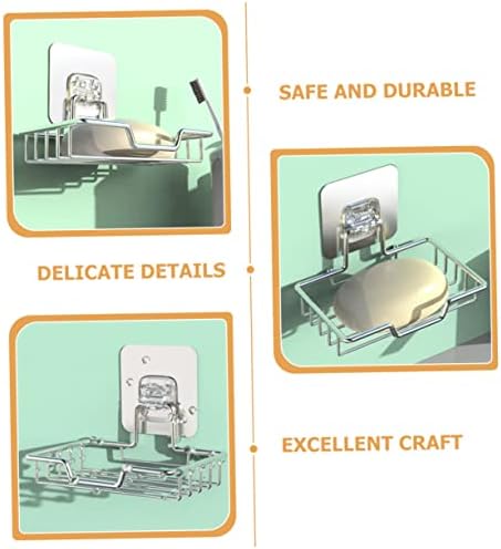 Amosfun Wall-Mounted Soap Dish No-Drill Design