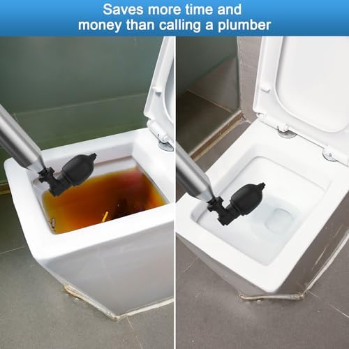 Heavy Duty Toilet Plunger with Visual Gauge