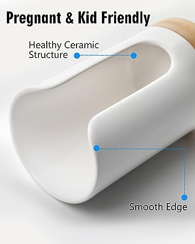 Viosuniu Ceramic Cup Dispenser - BPA Free White 1