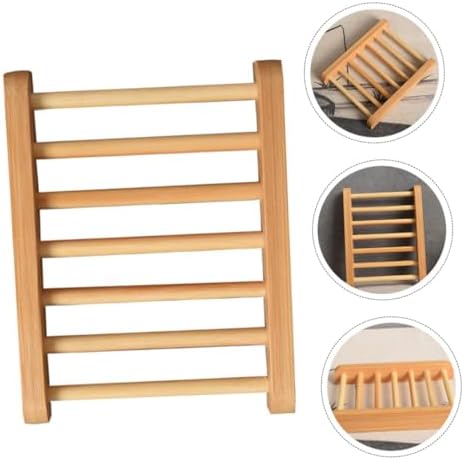 LIFKOME Wooden Soap Dish for Shower Bathroom