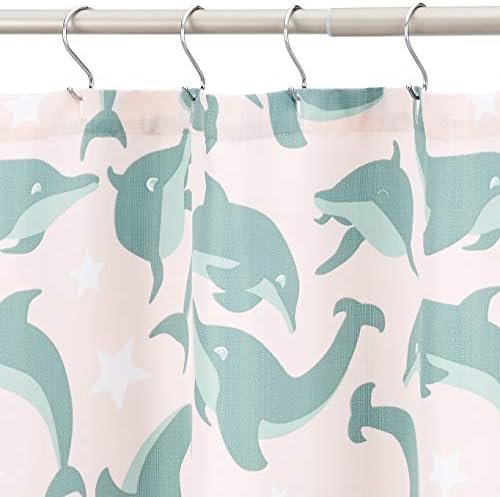 Amazon Basics Fun Jumping Dolphins Shower Curtain 72x72