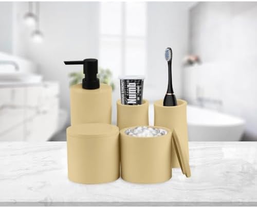 Bathovati Beige 5-Piece Bathroom Accessory Set