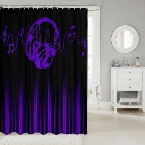 Feelyou Abstract Ombre Shower Curtain Set