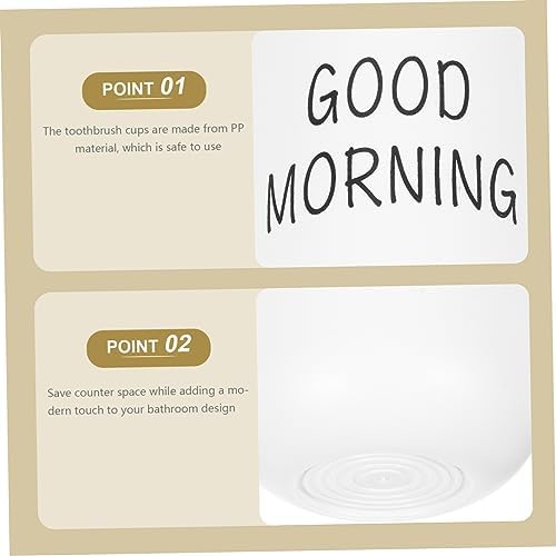 2pcs Frosted Bathroom Toothbrush Holder Cups Modern Design