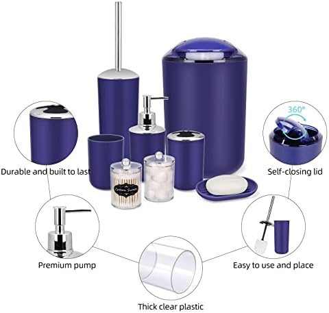 IMAVO 9-Piece Blue Bathroom Accessory Set