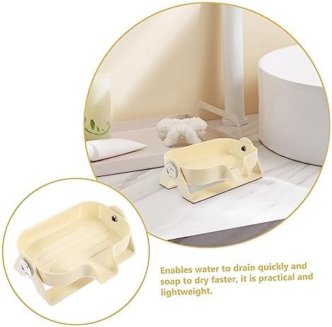 Amosfun Self-Draining Soap Dish Sponge Holder