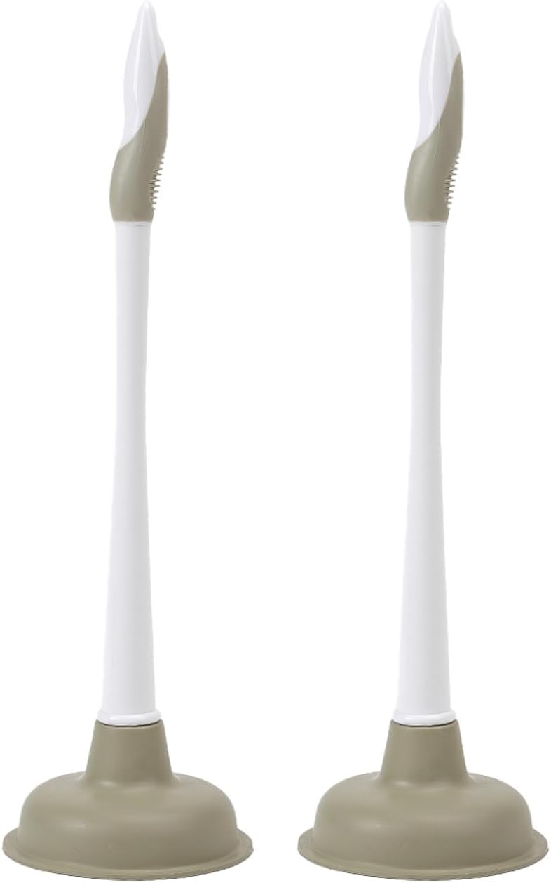 Powerjet Toilet Plunger 2-Pack with Ergonomic Handle