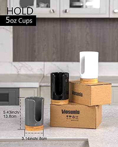 Viosuniu Ceramic Cups Dispenser - 2 Pack BPA Free White