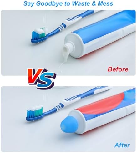 Tnvee 6 Pack Silicone Toothpaste Cap Dispenser