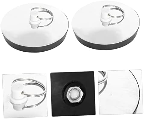 HOMSFOU 3 Pack Bathtub Drain Plug with Large Cover Area