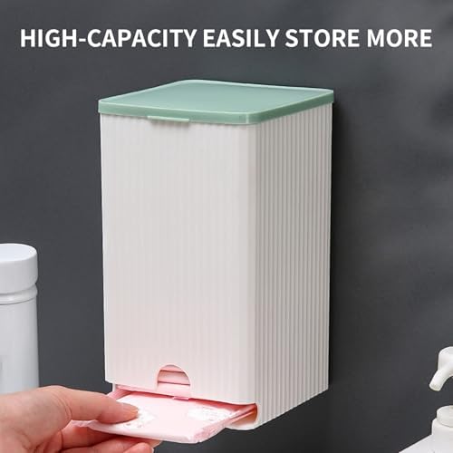 Wall-Mounted Storage Box for Sanitary Pads and Toilet Paper