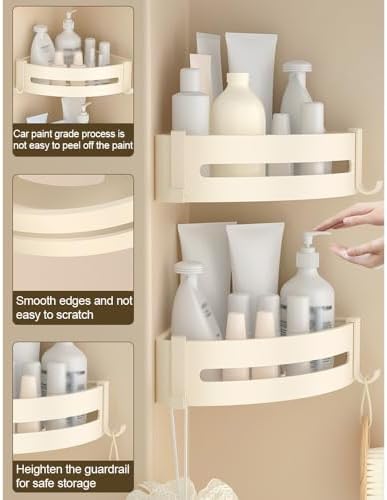 BAHELS Space Aluminum Bathroom Shelf 1 Layer Corner Shower Caddy