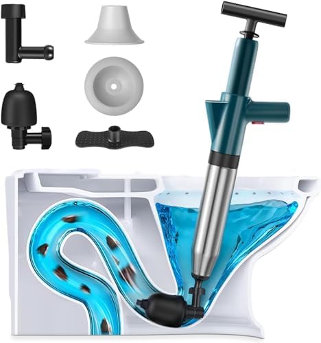 UDXFYS High Pressure Toilet Plunger with Barometer