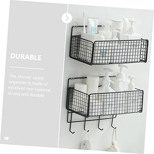 Collbath Shower Basket Wall Mounted Organizer No Drilling