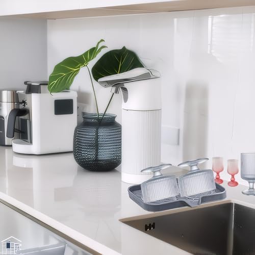 YZEOKAC 2-Piece Silicone Soap Dish with Drain and Holder