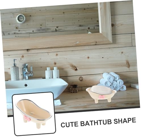 Hoement Bathtub Shaped Soap Holder Lightweight Durable Decorative Soap Dish