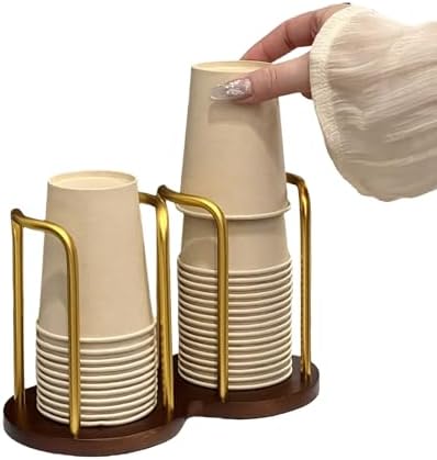 Buysing Wood Cup Holder 3oz-12oz for Office Kitchen