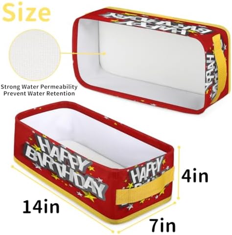 Vomwwlix Red Happy Birthday Toilet Paper Basket Decor 1