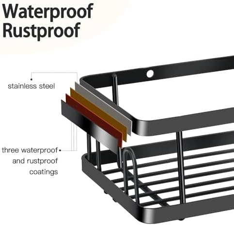 Unicrest RY Adhesive Shower Caddy 2 Pack 1