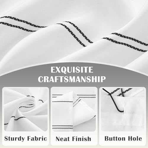 Jinchan Black White Striped Shower Curtain 70x72 Inches
