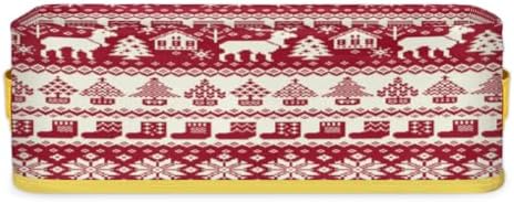 Vomwwlix Christmas Patterns Moose Socks Toilet Paper Baskets Set of 2