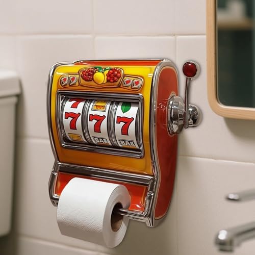 Retro Vegas Slot Machine Toilet Paper Holder