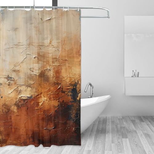 TIYAANDSY Abstract Waterproof Shower Curtain Set