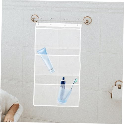 JECOMPRIS Shower Mesh Organizer with 6 Pockets