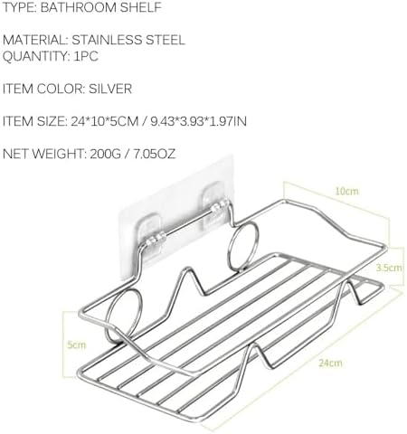 BAHELS Stainless Steel Shower Caddy Adhesive No Drilling