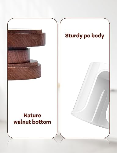 Premium Bathroom Cup Dispenser - PCWalnut White Pack of 1 1