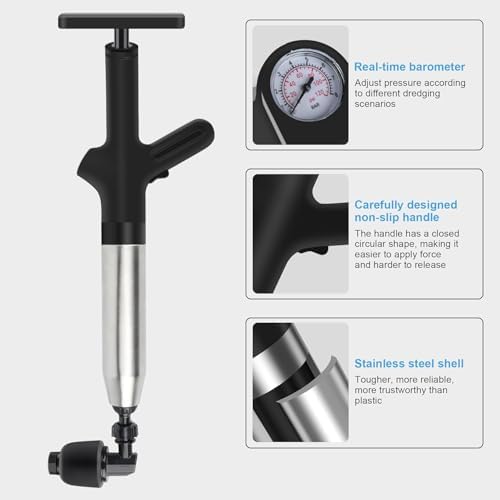 UDXFYS High Pressure Toilet Plunger with Barometer