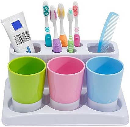 Eslite Toothbrush Toothpaste Holder Stand for Bathroom