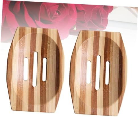2pcs Hollow Soap Dish with Draining Design for Bathroom and Kitchen