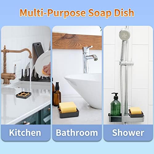 Bamboo Soap Dish with Drainage for Bathroom Sink