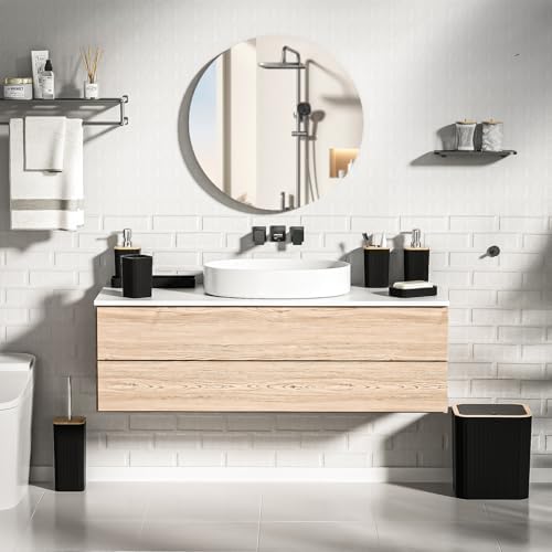 XLHOMO 10PC Elegant Black Bathroom Accessories Set